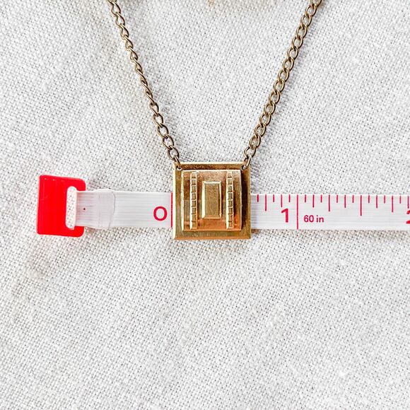 Vintage Hadley Gold-Tone Tie Bar Clip w/ Chain - Men's Formalwear - Picture 6 of 9